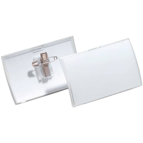Portanomi DURABLE CLICK FOLD CON COMBI CLIP trasparente inserto 54x90 mm - PPL al 70% riciclato - conf. 25 - 821419